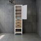 Oak & Solid Wood Frames Bathroom High Cabinet, Chester Pure white Range RRP £550