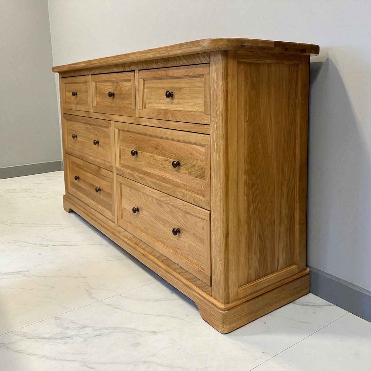 Natural Solid Oak 7 Drawer Chest From Oak Furnitureland