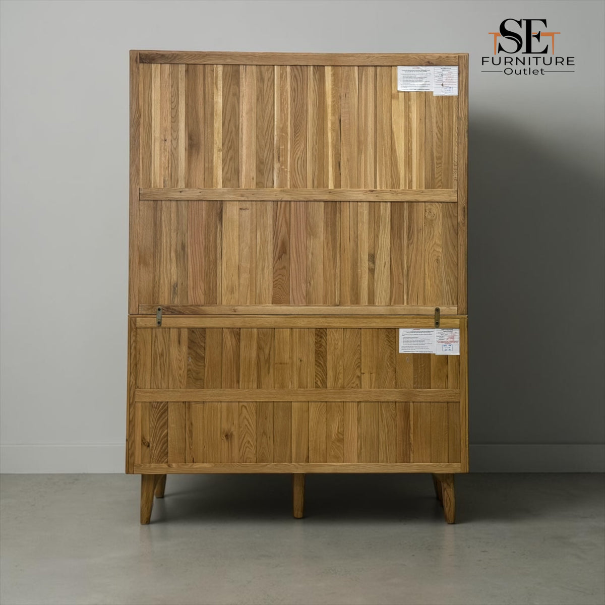 Brushed & Glazed Solid Oak Large Dresser, Parquet Range from Oak Furnitureland RRP £1549