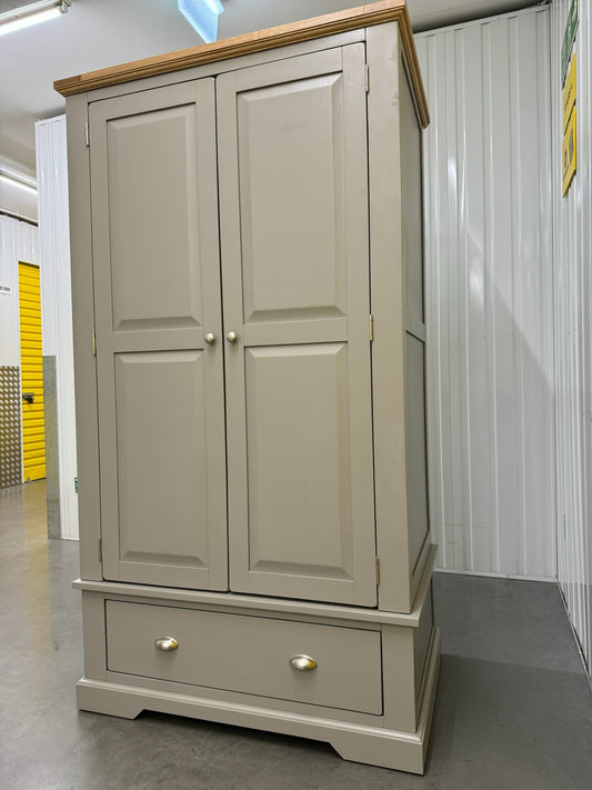 Oak Furnitureland Oak & Painted Double Wardrobe St Ives Range RRP £849