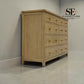 Whitewashed Finish Solid Oak & Oak Veneer 10-Drawer Chest, Inglesham Range, RRP £1250