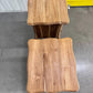 Solid Oiled Teak Wood 3 Drawer Bedside Tables/ Side Tables/ Lamp Tables