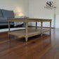 Grey-toned Limewashed Finish Solid Oak & High-Quality Oak Veneer Large Coffee Table, Camille Range, RRP £750
