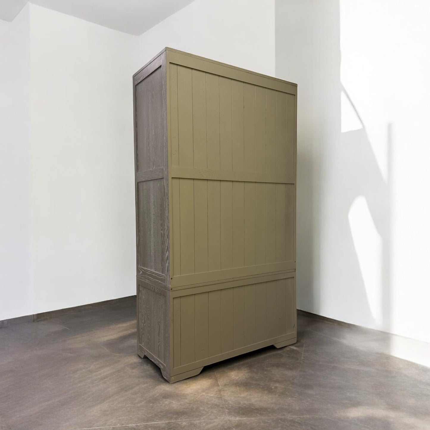 Grey Washed Solid Oak Kitchen Larder, Willow Range From Oak Furnitureland  RRP £1449