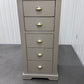 Oak Furnitureland Natural Oak & Grey Painted Tallboy St Ives Range RRP £429