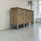 Grey-toned Limewashed Finish Solid Oak & Quality Oak Veneer Extra Large Sideboard, Camille Range, RRP £1400