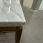 Oak Furnitureland Solid Acacia & Luxury Italian Carrara Marble Top Bedside Table