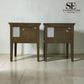 Set of 2 Solid Oak & Oak Veneer Bedside Tables from the Winchcombe Smoked Oak Range RRP £598