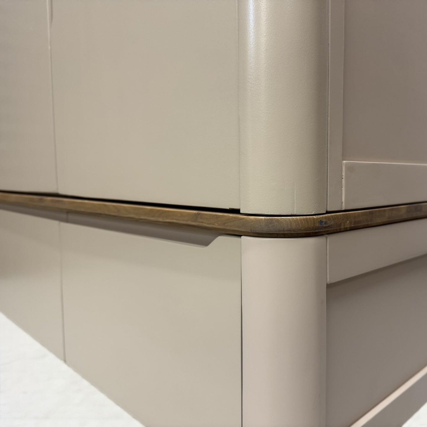 Smoked Oak Top & Painted Triple Wardrobe, Otto Range From Oak Furnitureland RRP £1599