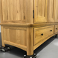 OAK FURNITURELAND SOLID OAK TRIPLE WARDROBE WILTSHIRE RANGE RRP £1449