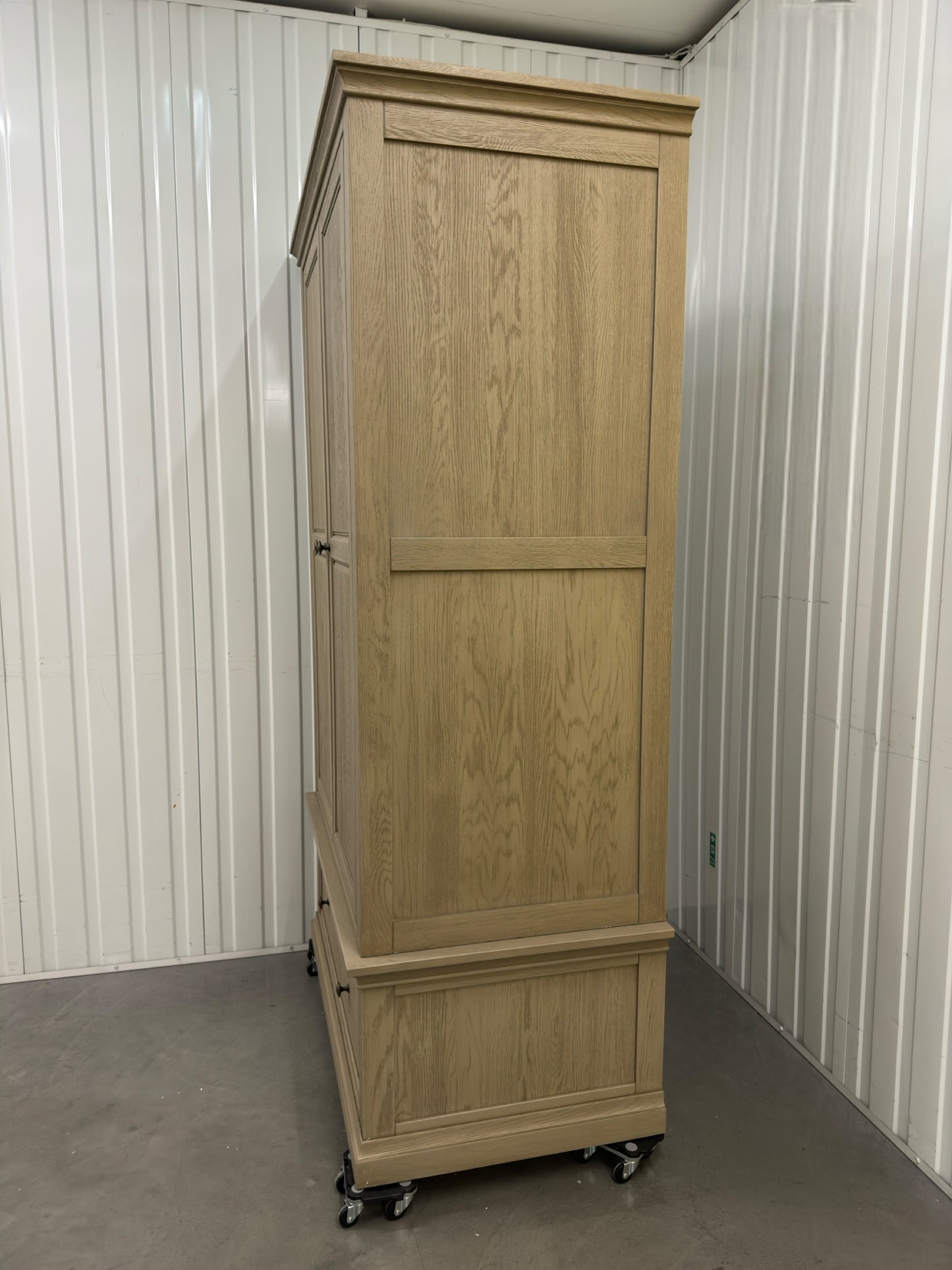 Oak Furnitureland Weathered Oak Double Wardrobe Burleigh Range RRP £999