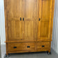 Oak Furnitureland Solid Oak Triple Wardrobe Original Rustic Range RRP £1349