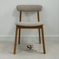 Set of 4 Natural Solid Oak & Upholstered Dining Chairs, Weston Oak Range, RRP £1196