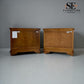 Set of 2 Solid Oak & Quality Oak Veneer Wide Bedside Tables from the Winchcombe Dark Oak Range, RRP £998