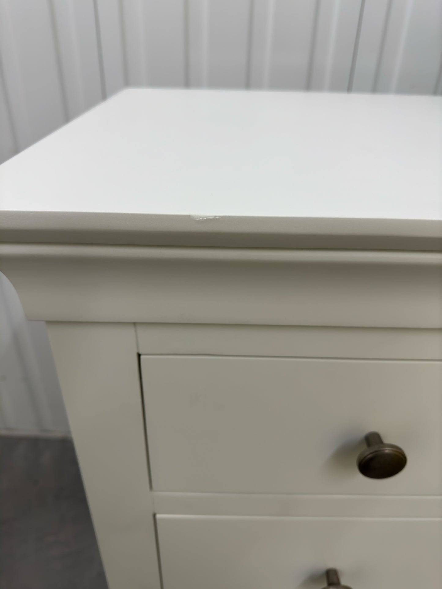 Solid Wood Frame & Warm White Painted 10 Drawer Chest Chantilly