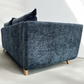 OAK FURNITURELAND DENIM FABRIC 3 SEATER SOFA DALBY RANGE RRP £1749