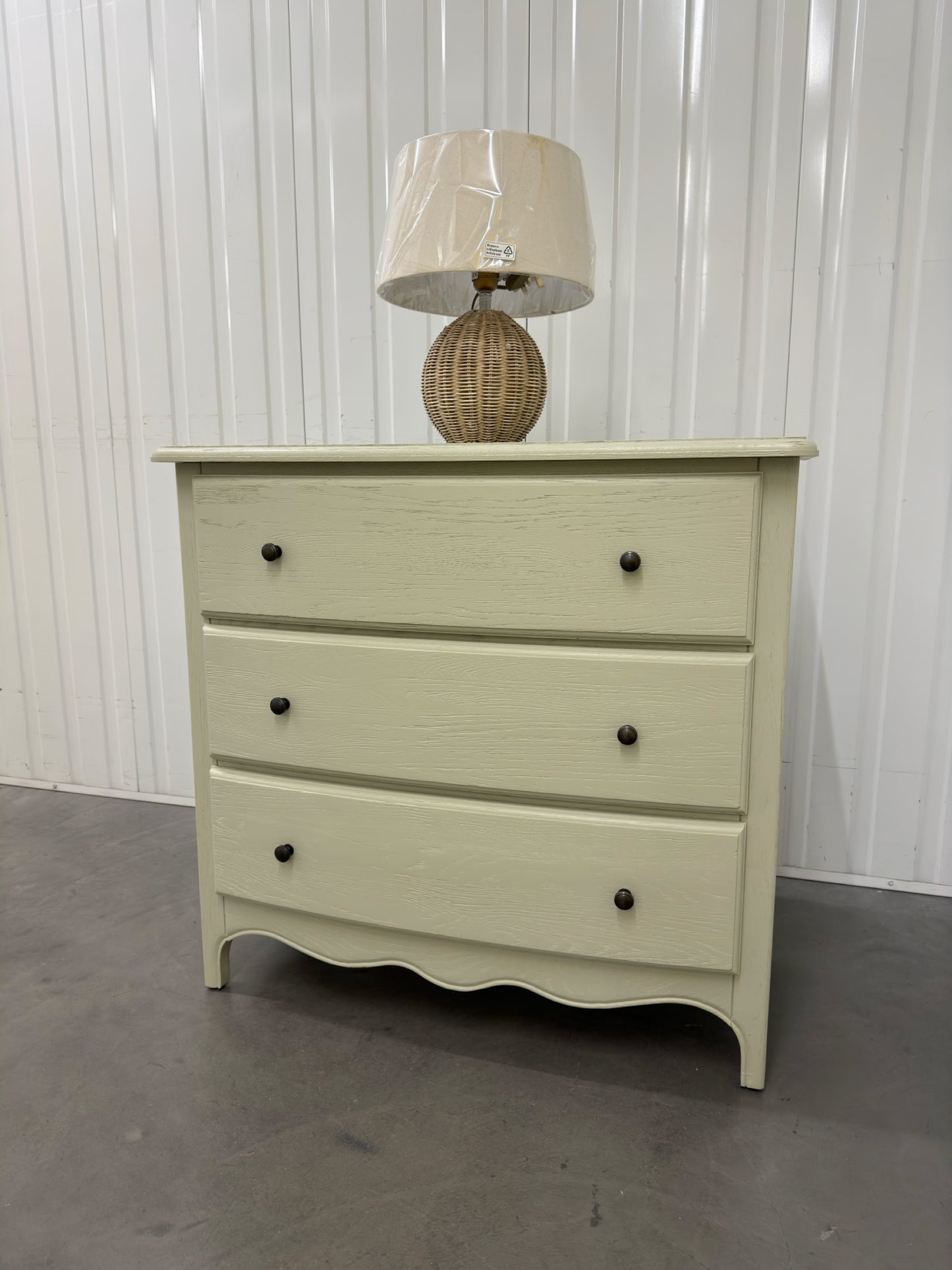 Cotswold Company Solid Oak Frame French Grey Painted Chest/Bedside Table Camille Range RRP £699