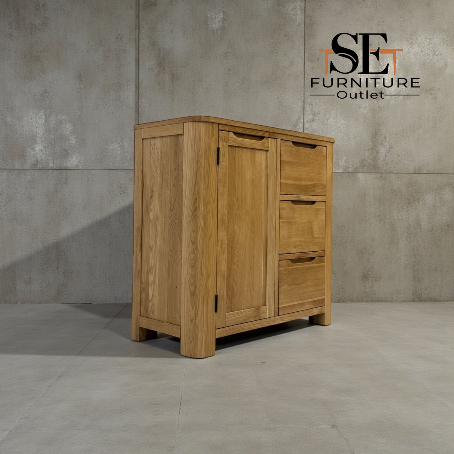 Natural Solid Oak Storage Cabinet Romsey Range, From Oak Furnitureland RRP £499