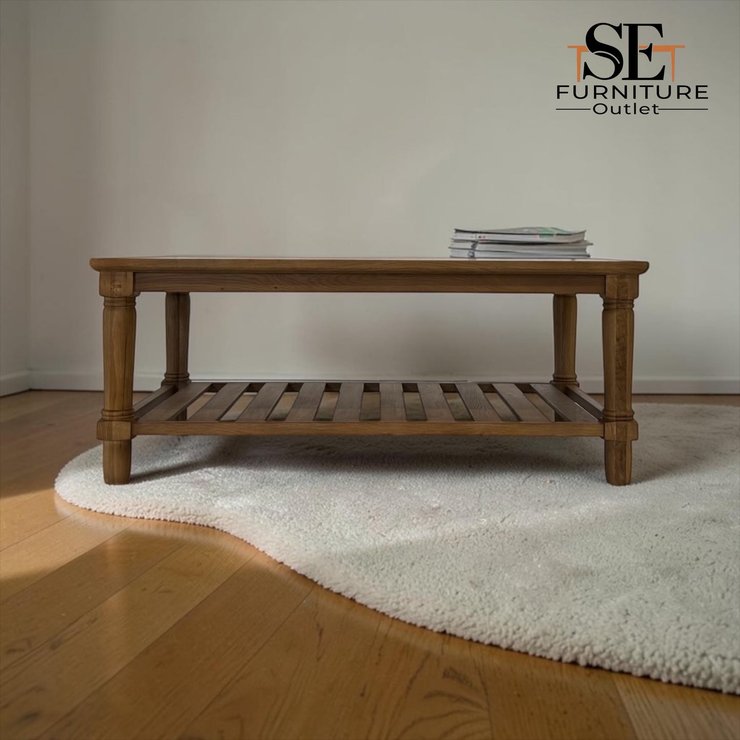 Solid Oak Coffee Table from the Elkstone Mellow Oak Range RRP £450
