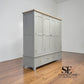 Solid Oak Top & Solid Wood Frames Quad Wardrobe, Chester Dove Grey Range RRP £1799