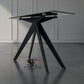 Grey Ceramic and Black Metal Legs Console Table from the Trento Range by Oak Furnitureland