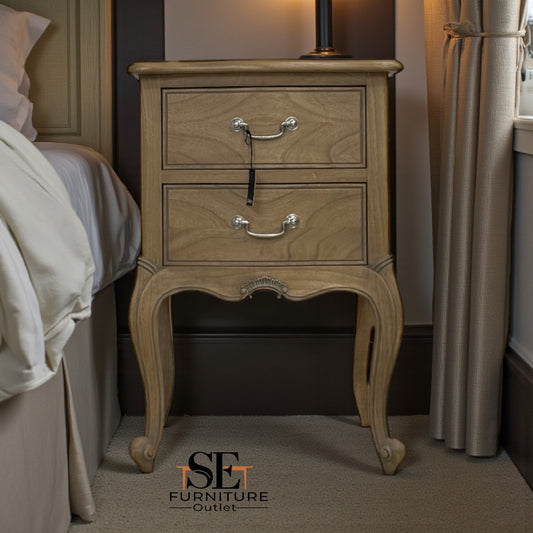 Gallery Direct Chic Weathered 2 Drawer Bedside Table RRP £299