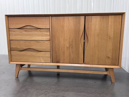 Oak Furnitureland Natural Solid Oak Sideboard Ellipse Range RRP £619