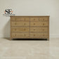 Whitewashed Finish Solid Oak & Oak Veneer 10-Drawer Chest, Inglesham Range, RRP £1250