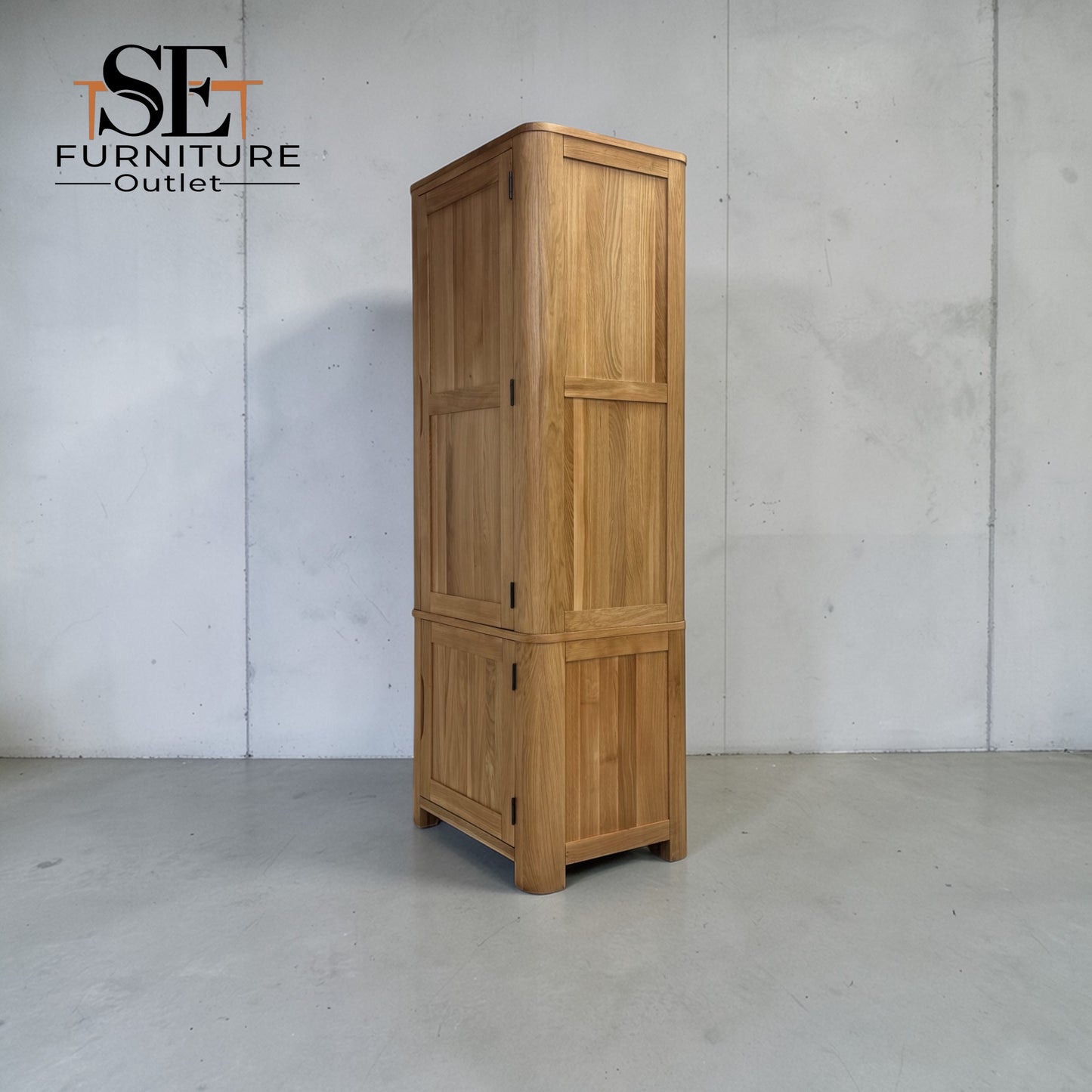 Natural Solid Oak Small Kitchen Larder from Romsey Range by Oak Furnitureland, RRP £1249