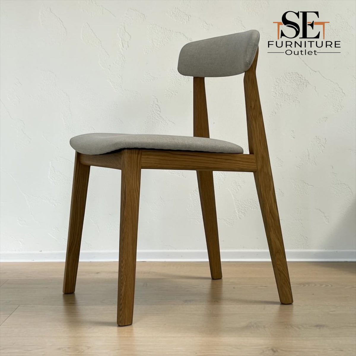 Set of 4 Natural Solid Oak & Upholstered Dining Chairs, Weston Oak Range, RRP £1196