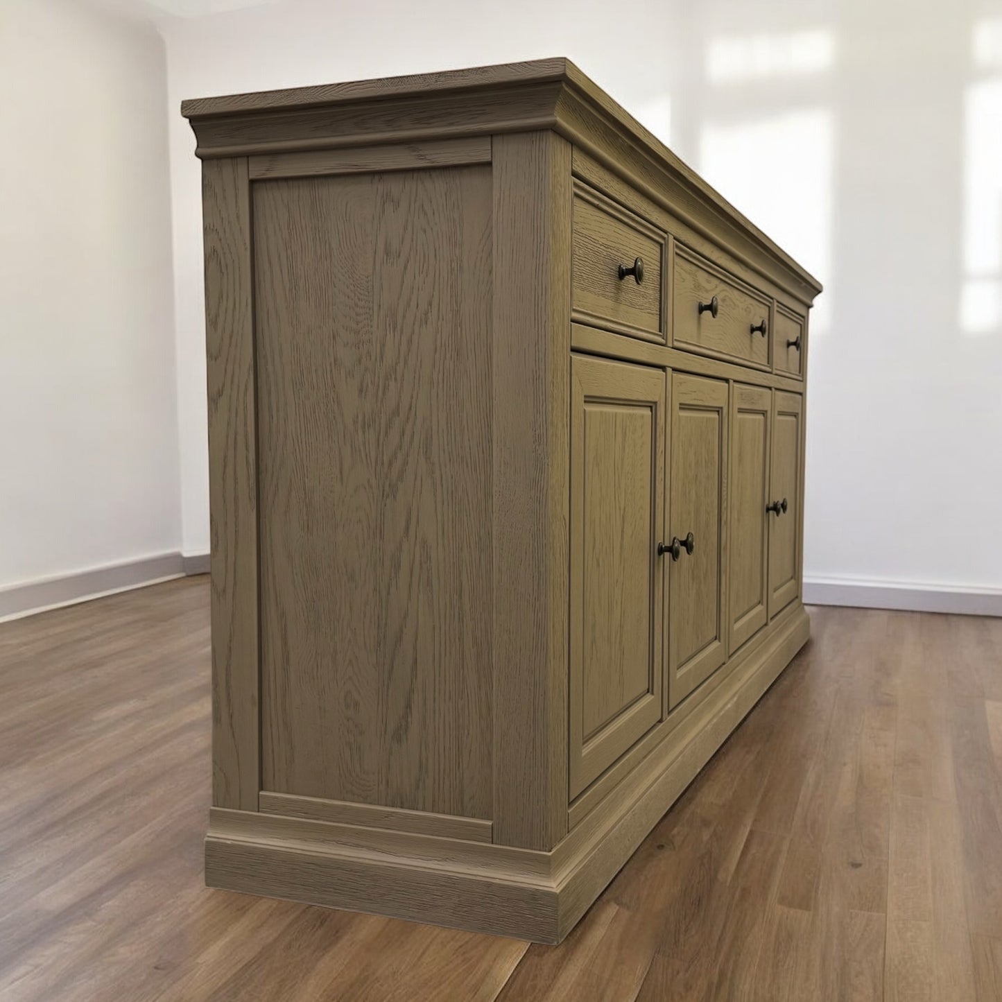 Solid Weathered Oak Extra Large Sideboard Burleigh Range From Oak Furnitureland RRP £899