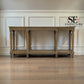 Grey-toned Limewashed Finish Solid Oak & High-Quality Oak Veneer Large Console Table, Camille Range, RRP £899