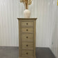 Oak Furnitureland Weathered Oak 5 Drawer Tallboy Burleigh Range RRP £569