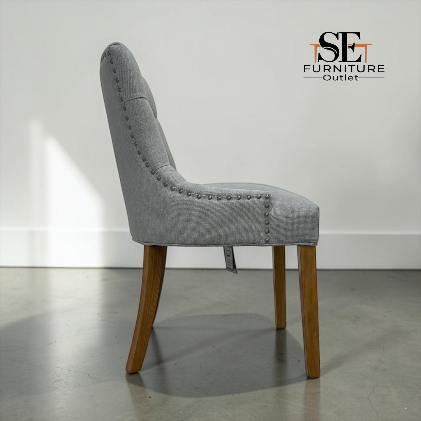 Set of 4 Solid Oak Legs Dining Chairs with Wise Fabric Primrose Range RRP £900