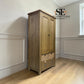 Chunky Smoked Solid Oak Double Larder with Rounded Corners and Storage Baskets, RRP £1299