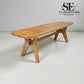 Natural Solid Oak Dining Bench Bentley Range From Oak Furnitureland RRP £500