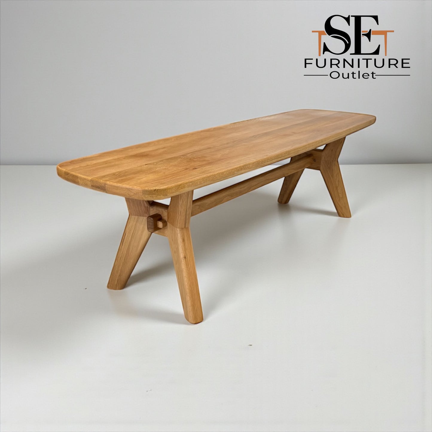 Natural Solid Oak Dining Bench Bentley Range From Oak Furnitureland RRP £500