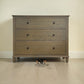 Smoked Solid Oak & Oak Veneer 3 Drawer Chest of Drawers, Bibury Smoked Oak Range, RRP £699
