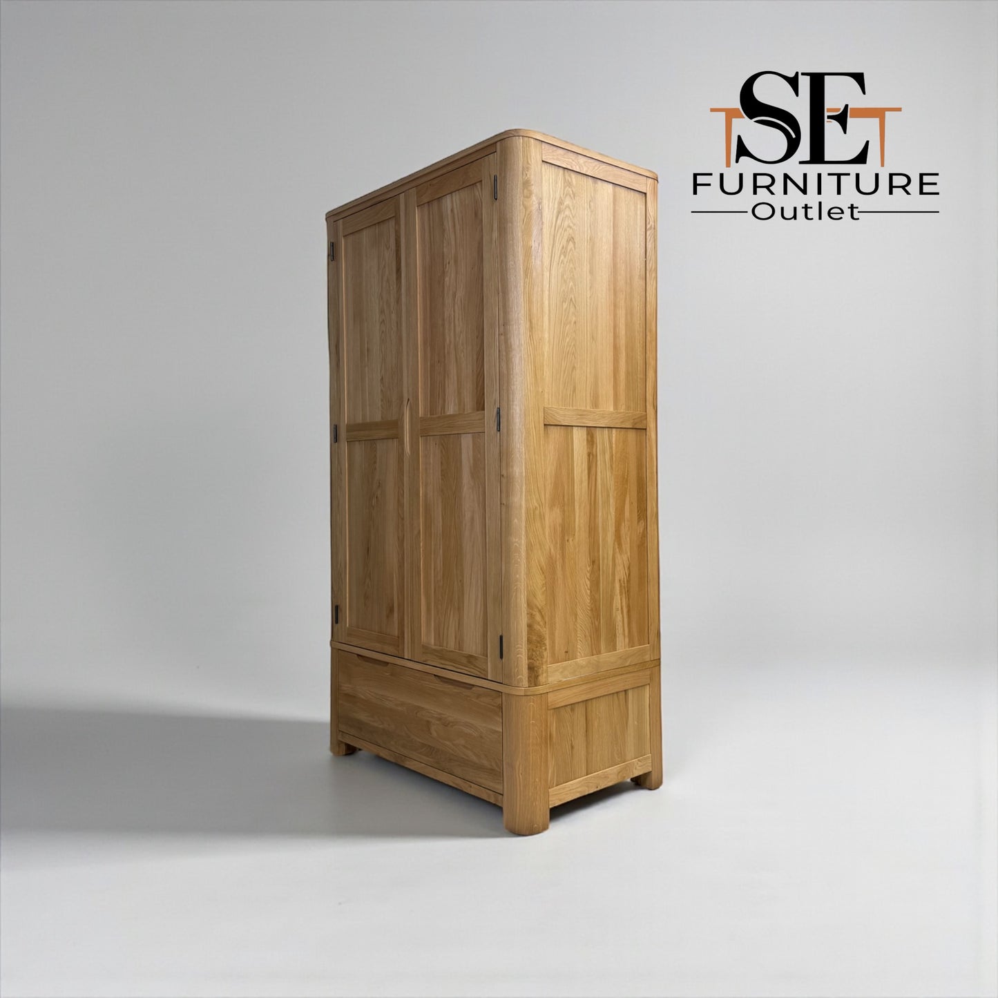 Natural Solid Oak Double Wardrobe Romsey Range From Oak Furnitureland RRP £939
