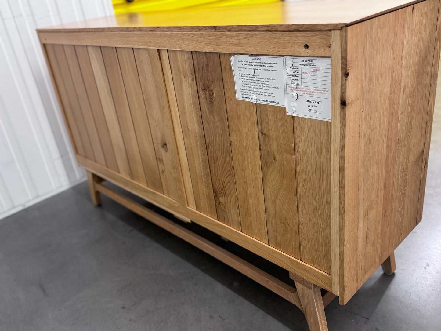 Oak Furnitureland Natural Solid Oak Sideboard Ellipse Range RRP £619