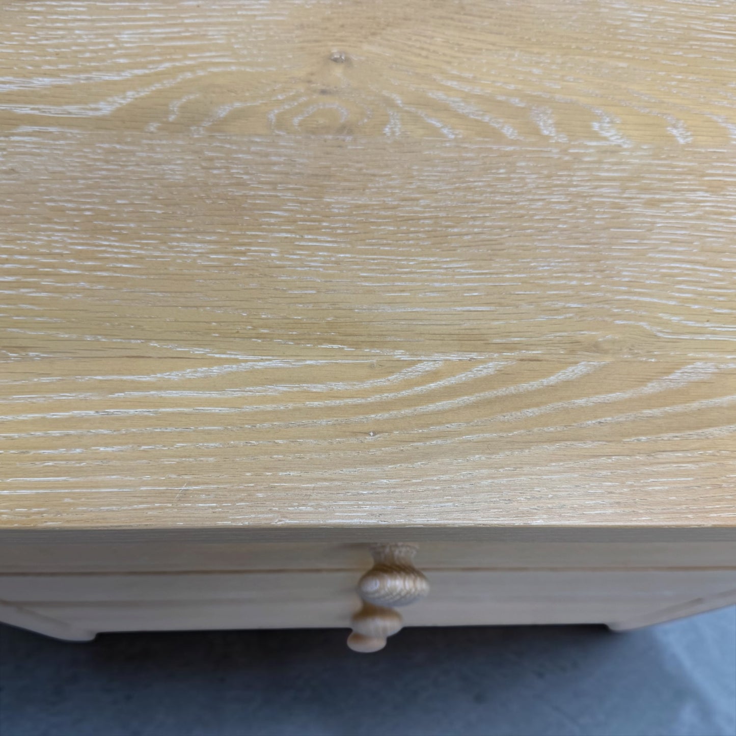 Set of 2 Whitewashed Oak Jumbo Bedside Tables from the Inglesham Range, RRP £700