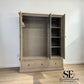 Weathered Oak Triple Wardrobe with Glass Mirror & Shelves, Burleigh Range From Oak Furnitureland RRP £1769
