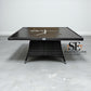 Moda Furnishings Premium Quality 4-Seater Square Table with Glass Top & Charcoal Firepit