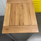 Oak Furnitureland Natural Oak & Grey Painted Tallboy St Ives Range RRP £429