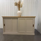 Oak Furnitureland Oak Top & Grey Painted Sideboard with Brass Coloured Hardware Henley Range RRP £649