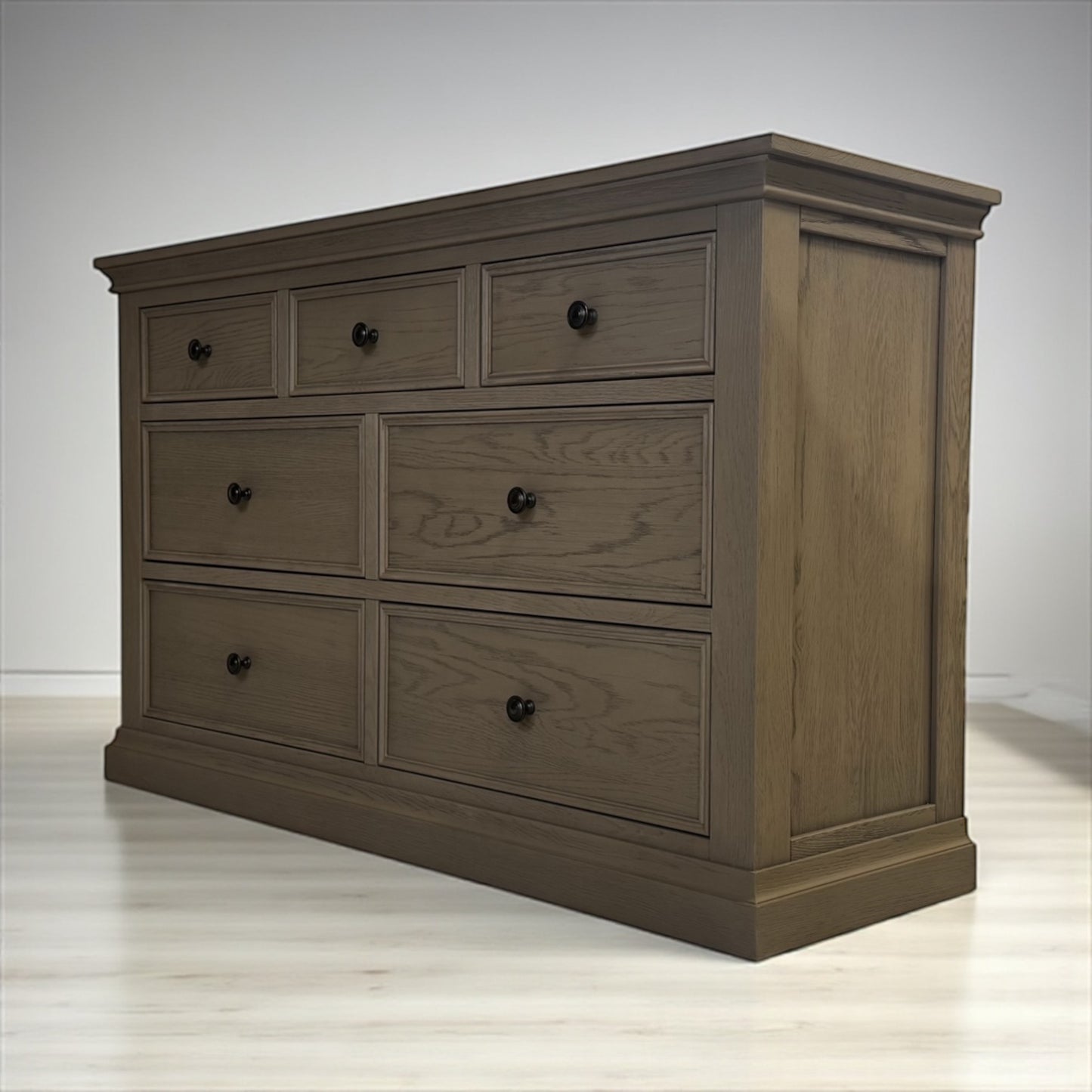 Weathered Oak 7 Drawer Chest, Burleigh Range From Oak Furnitureland RRP £759