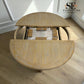 Grey-toned Limewashed Finish Solid Oak and Oak Veneer 4-6 Seater Extending Round Dining Table, Camille Range RRP £1399