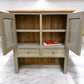Solid Oak Top & Solid Wood Dresser Top in Grey