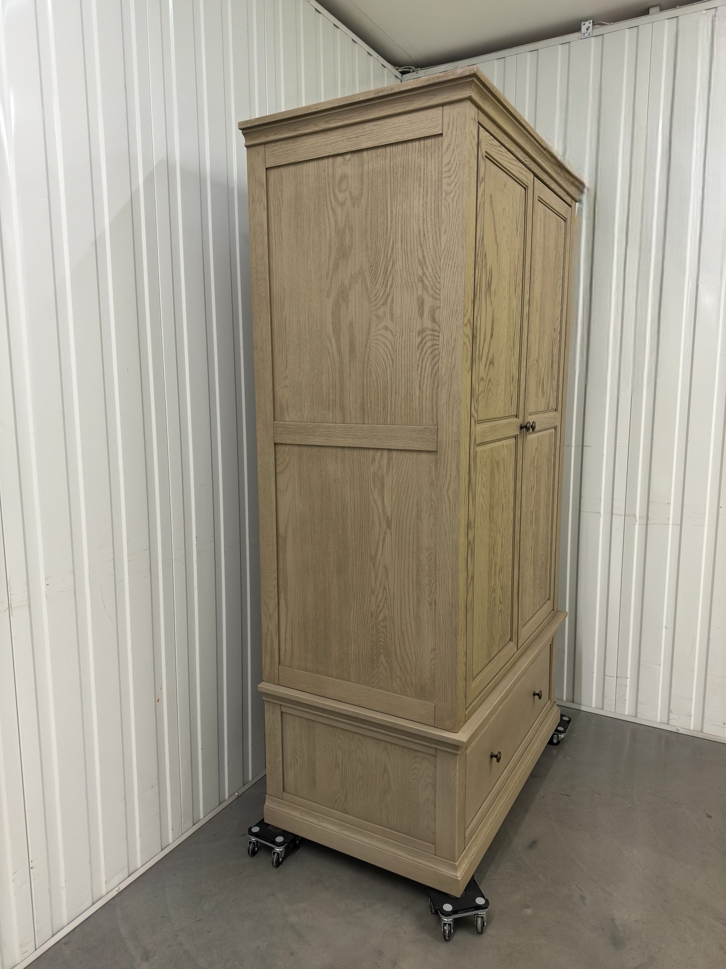 Oak Furnitureland Weathered Oak Double Wardrobe Burleigh Range RRP £999