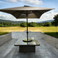 Moda Furnishings Large Rattan Table with Lazy Susan & Parasol RRP £1799